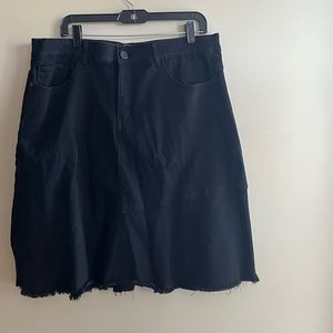 Westbound Black Jean Skirt, Sz 16